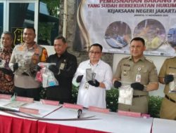 Polisi dan Kejaksaan Negeri Jakarta Utara Musnahkan Barang Bukti Senilai Rp 6 Miliar