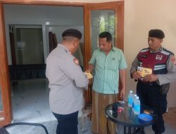 Sambil patroli dialogis Sat Samapta sosialisasikan layanan Call Center 110.