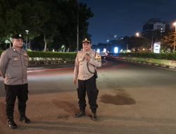 Kepolisian Kawal Titik Rawan, Patroli Strong Point Warnai Subuh Kemayoran