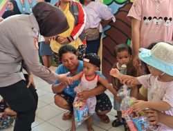 Tim Trauma Healing Polres Sibolga Hadir di Posko Pengungsian TK Negeri Pembina Sibolga