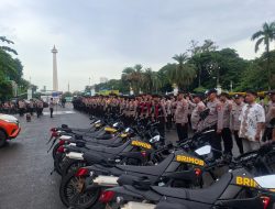 1.436 Personel Gabungan Layani Aksi Unjuk Rasa dari Aliansi Mahasiswa dan Masyarakat Sipil, di Kawasan Selatan Monas