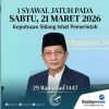 Keputusan Sidang Isbat pemerintah, 1 Syawal Sabtu 21 Maret 2026