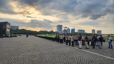 1.596 Personel Gabungan Disiagakan Amankan Malam Takbiran di Monas – Bundaran HI