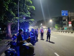 Patroli Dan Sinergitas Tiga Pilar Sawah Besar Perkuat Strong Point di Jl. Gunung Sahari Raya Antisipasi Balap Liar